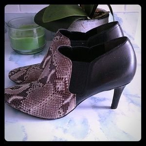 Cole Haan booties snake print